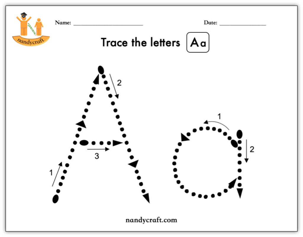 Trace The Letter A Nandycraft